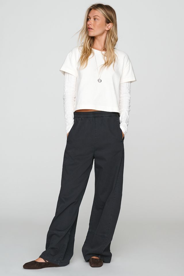 Pantaloni a Botte Rilassati con Elastico Izzie di Pilcro #5