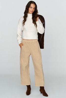 Pilcro Izzie Cropped Mid-Rise Barrel-Leg Pants