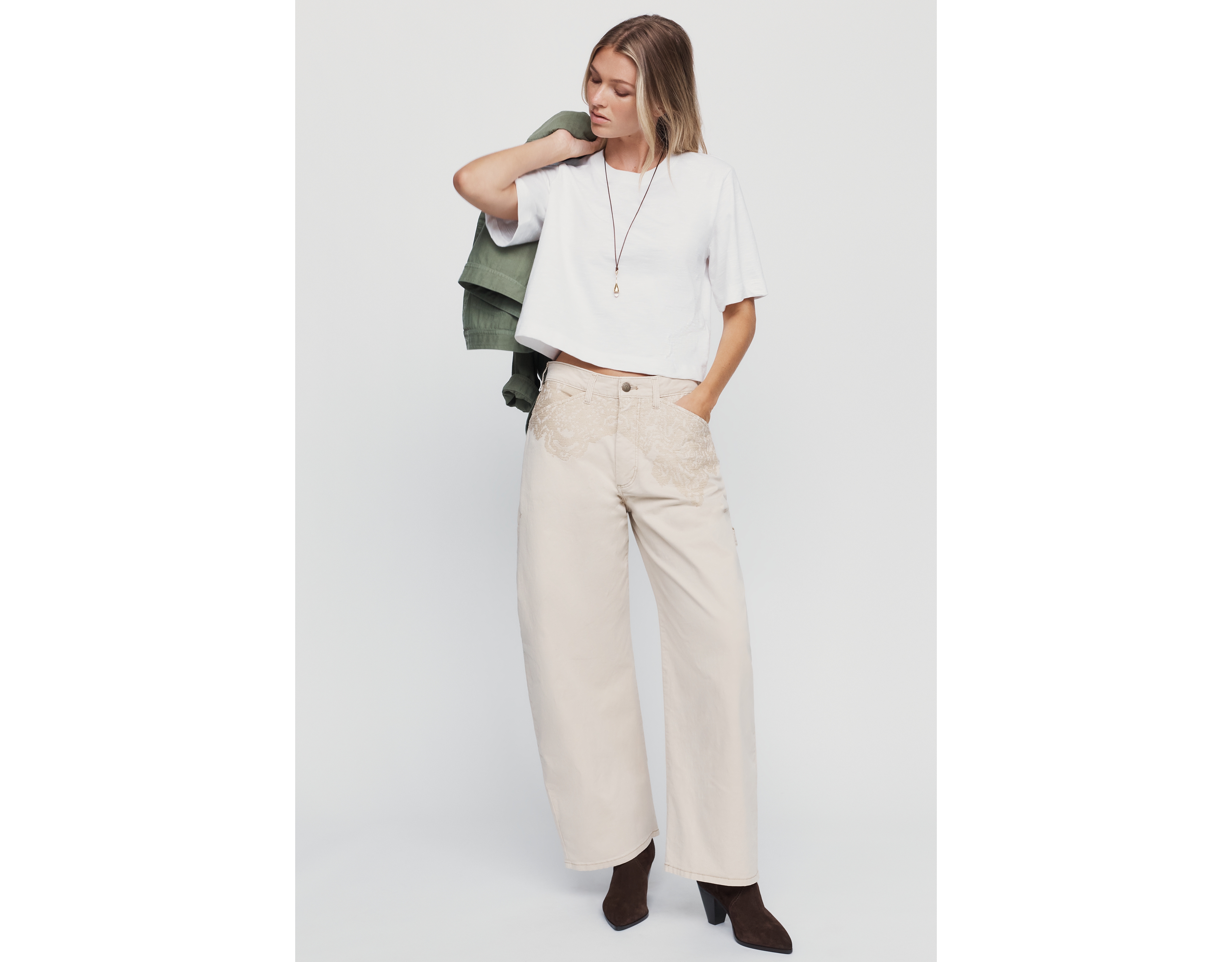 Pilcro Kayden High Rise Barrel Leg Utility Pants