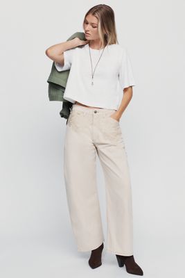 Pilcro Kayden High-Rise Barrel-Leg Utility Pants