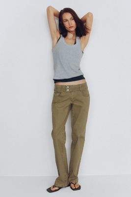 Pilcro Billy Low-Rise Bootcut Pants