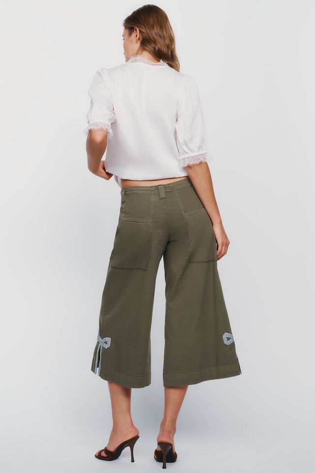 Pilcro Mid Rise Wide Leg Culotte Pants #3