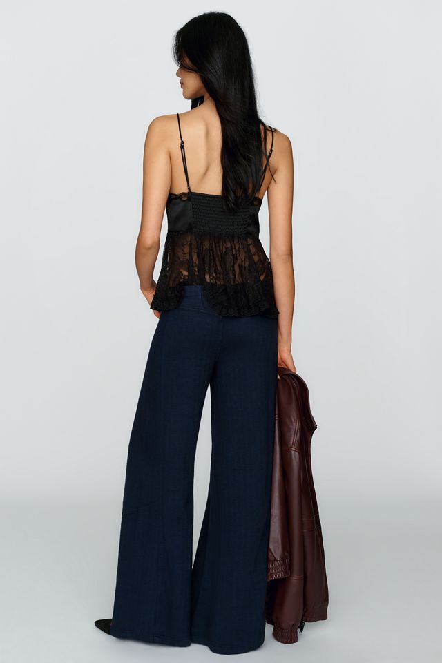 Pilcro Lola Mid-Rise Wide-Leg Palazzo Trousers #4
