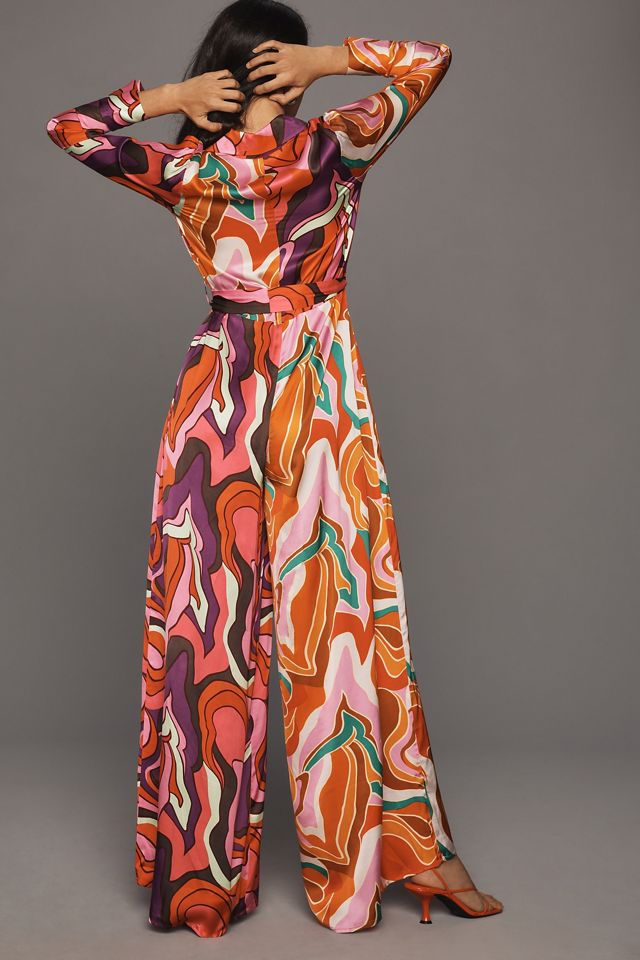 Corey Lynn Calter Mixed Print Buttondown Jumpsuit #3