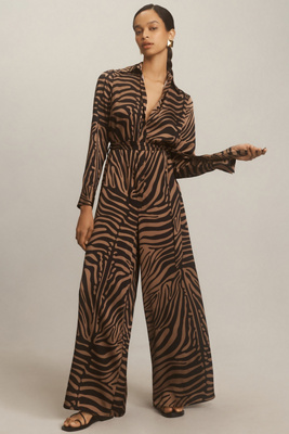 Corey Lynn Calter Calista Zebra-Print Jumpsuit | Anthropologie
