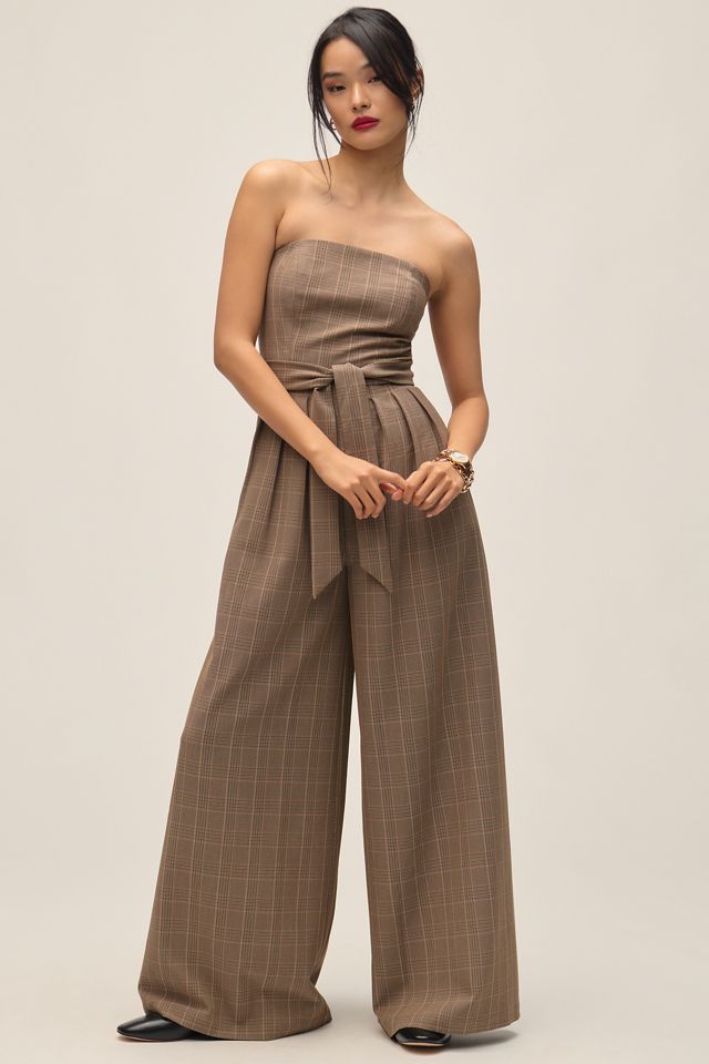 Corey Lynn Calter Plaid Strapless Jumpsuit  #2