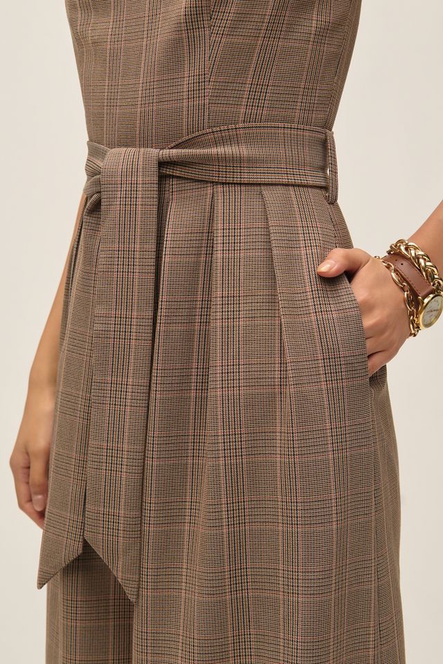 Corey Lynn Calter Plaid Strapless Jumpsuit  #3