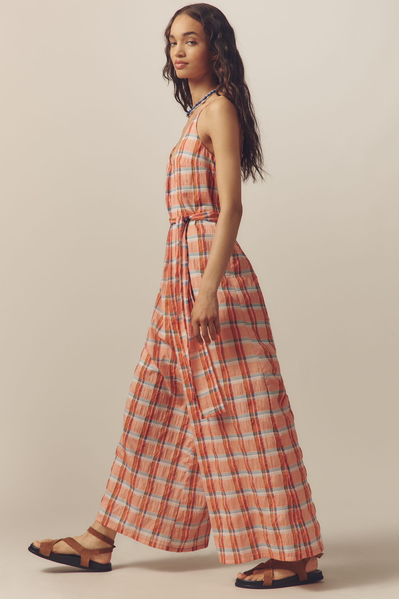 Corey Lynn Calter V-Neck Waistless Jumpsuit