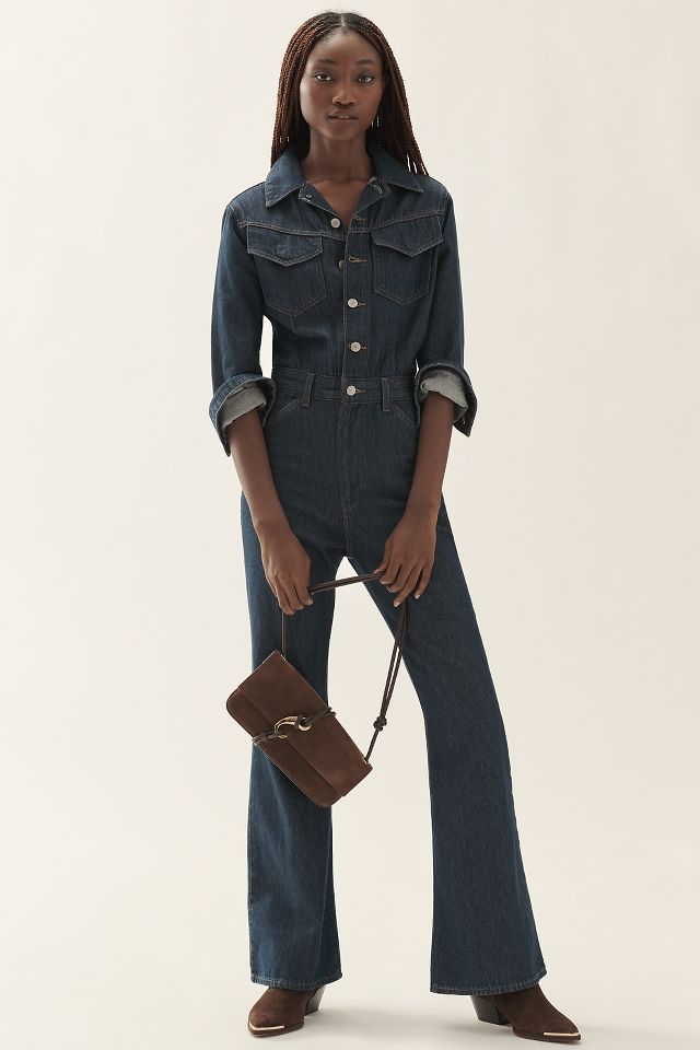 Anthropologie denim jumpsuit online