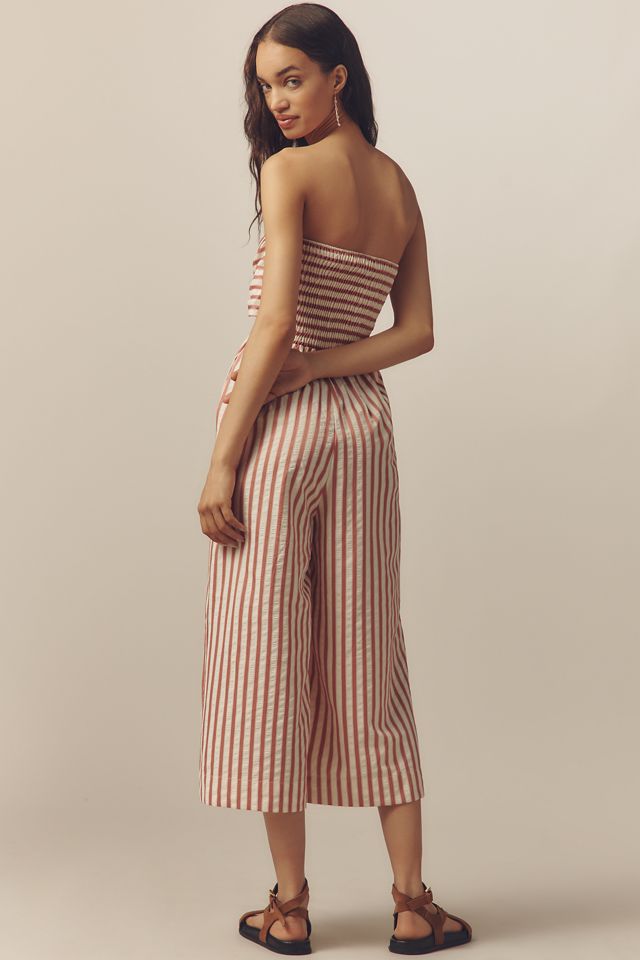 Bishop + Young Elva Strapless Tie-Front Striped Jumpsuit #3