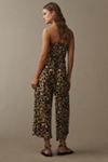 Bishop + Young Elva Strapless Tie-Front Leopard Jumpsuit