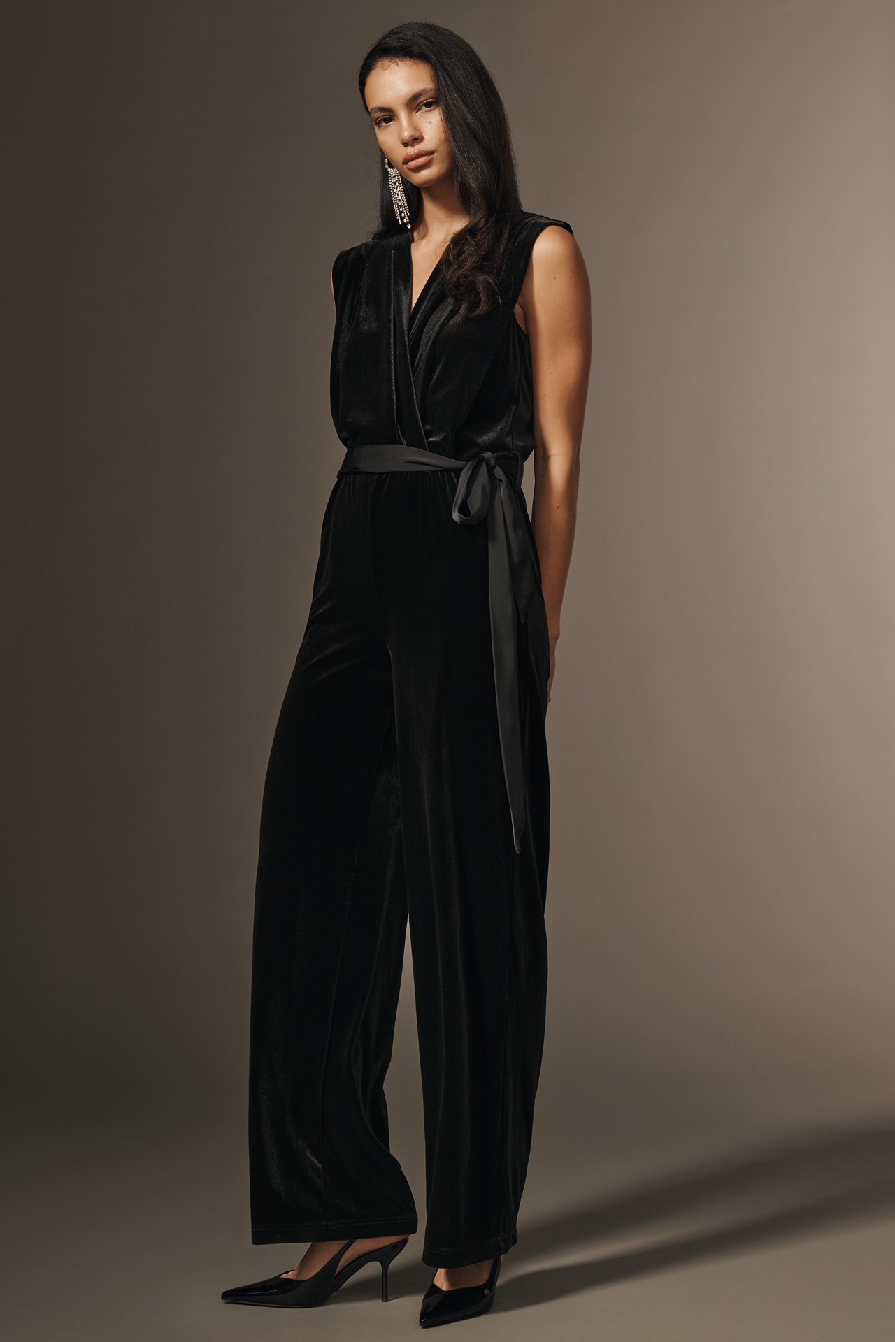 Bishop + Young Velvet Wrapped Jumpsuit