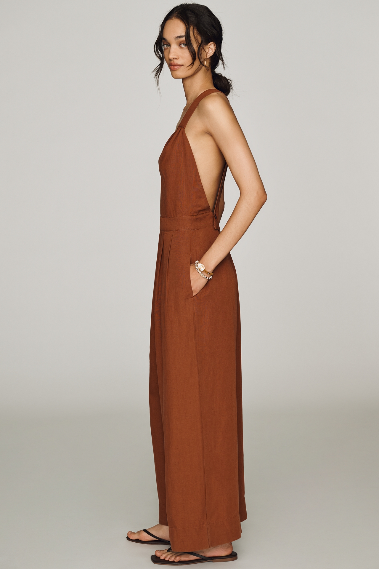 By Anthropologie Cutout Apron Jumpsuit