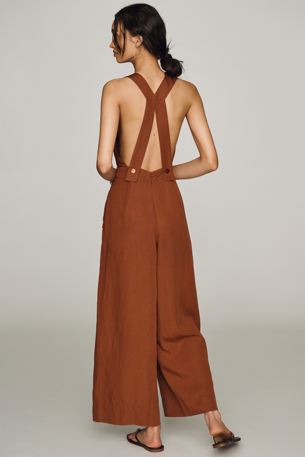 By Anthropologie Cutout Apron Jumpsuit
