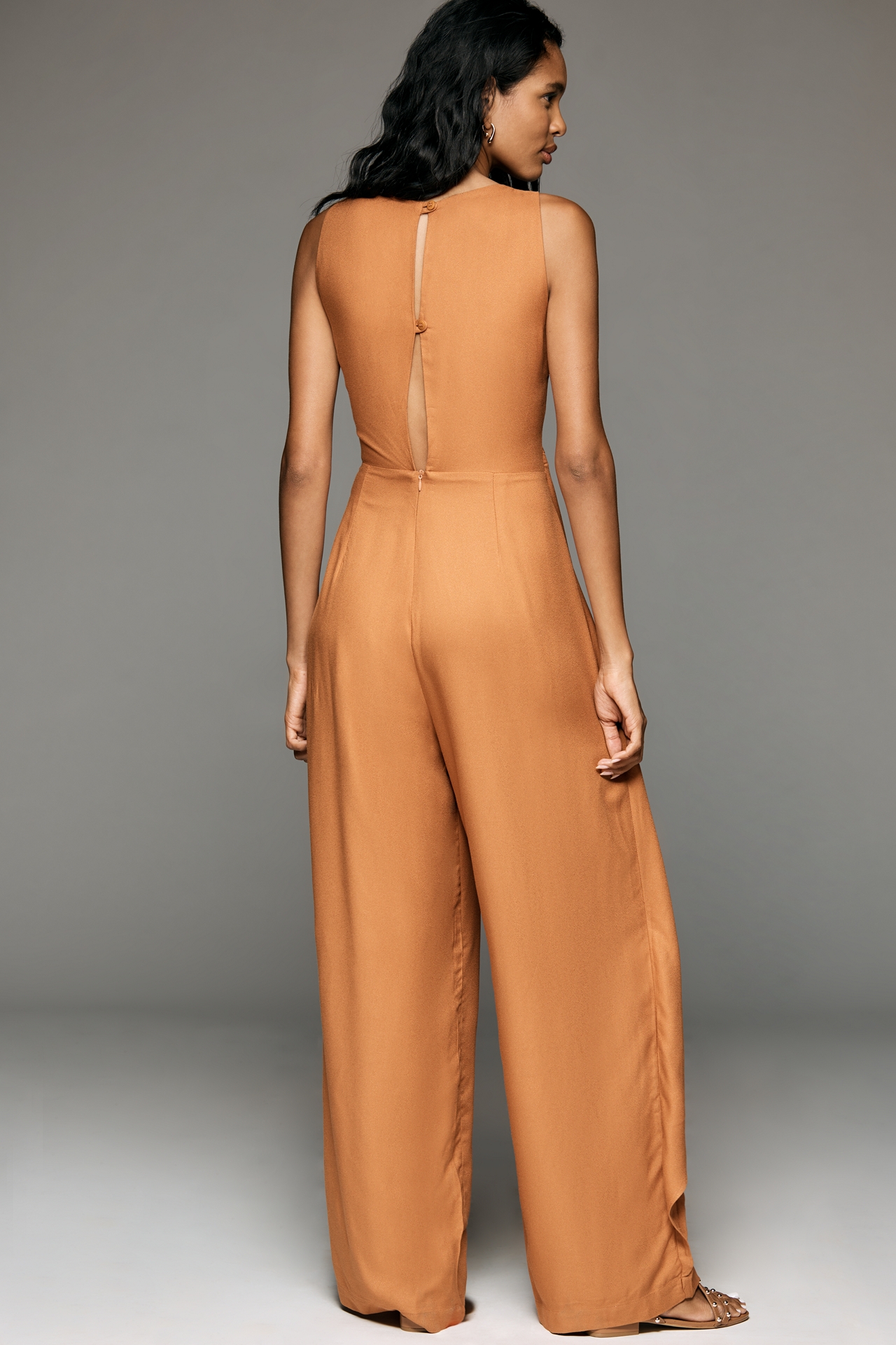 Cacay Sleeveless Wrapped Jumpsuit