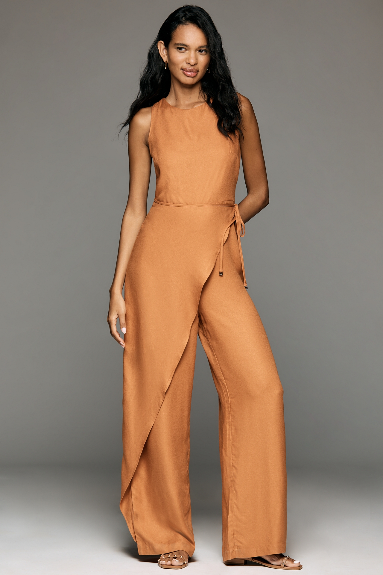 Cacay Sleeveless Wrapped Jumpsuit