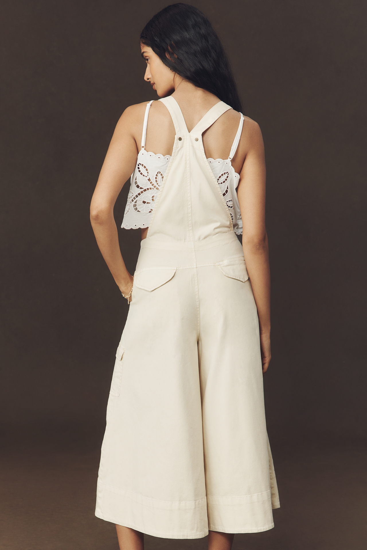 Pilcro Wide-Leg Crop Jumpsuit