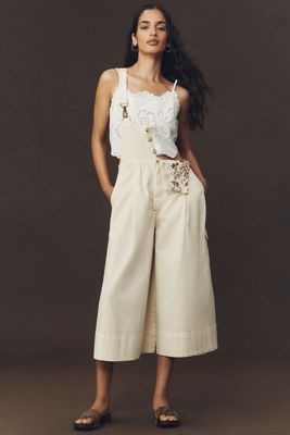 Pilcro Wide-Leg Crop Jumpsuit