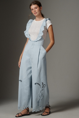 By Anthropologie Eyelet Washed Overalls | Anthropologie