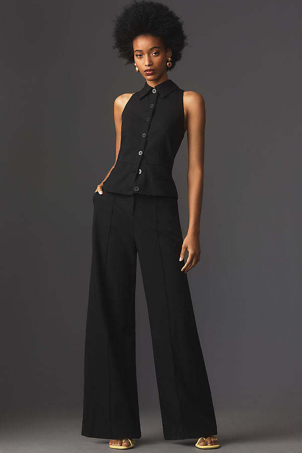Shop 4si3nna Tailored Peplum Jumpsuit In Black