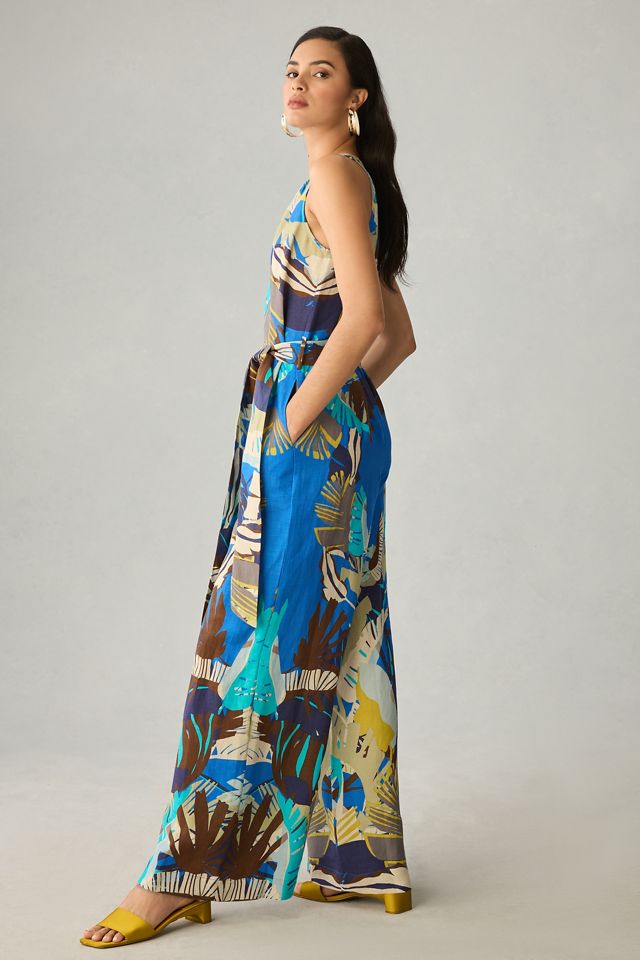 Ranna Gill Printed Halter Wide-Leg Jumpsuit | Anthropologie