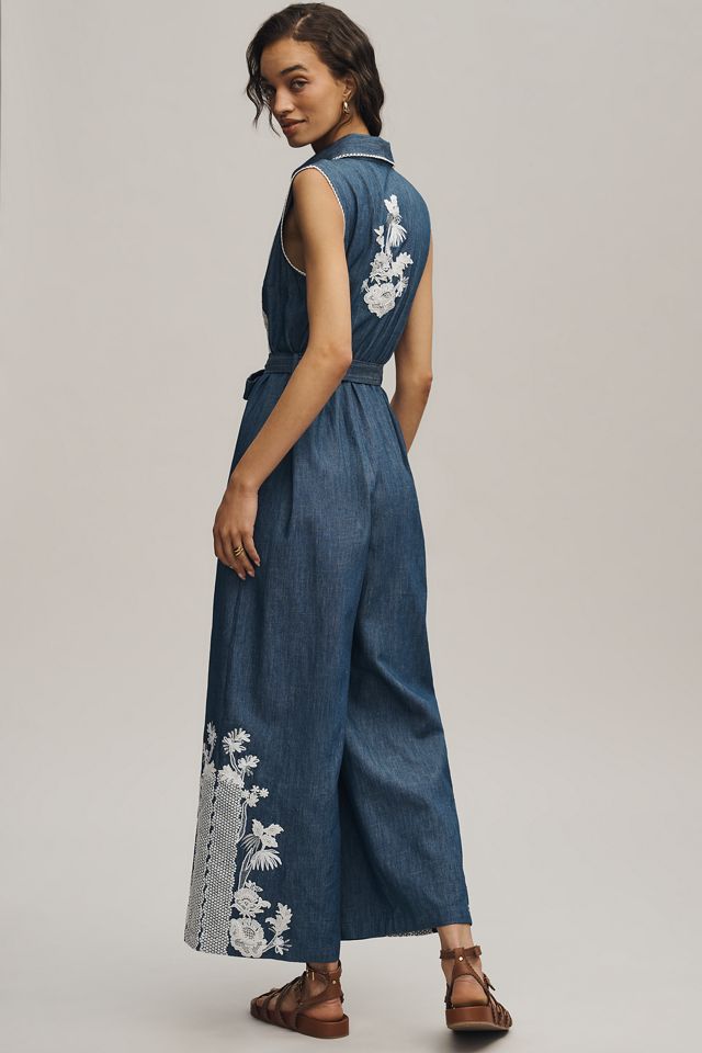 Ranna Gill Lace Denim Jumpsuit #3