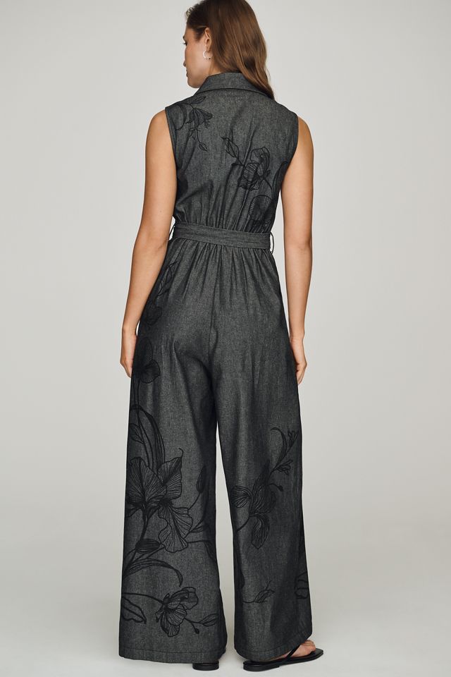 Ranna Gill Denim Wide-Leg Jumpsuit #2