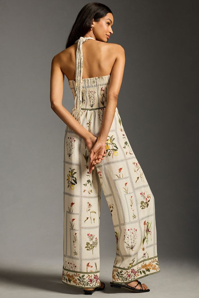 Ranna Gill Printed Wide-Leg Halter Jumpsuit #1