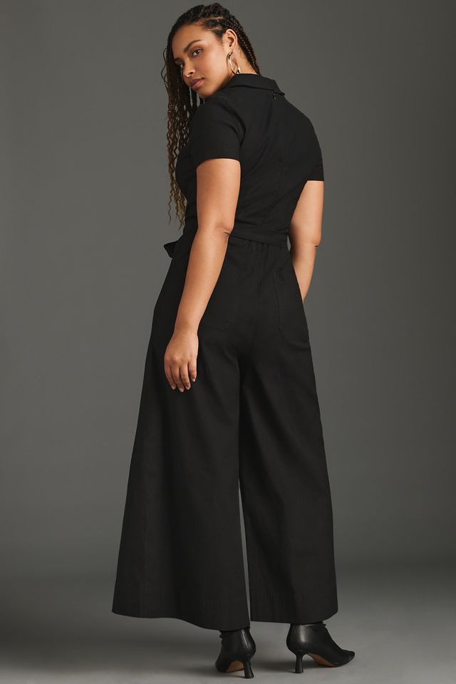 Maeve Faux Wrap Culotte Jumpsuit