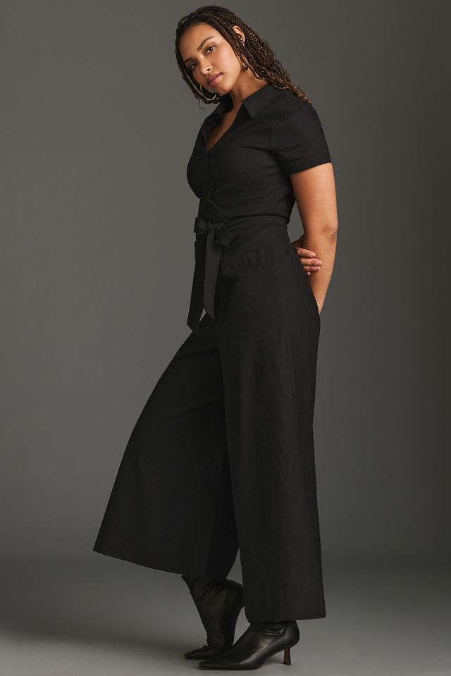 Maeve Faux Wrap Culotte Jumpsuit