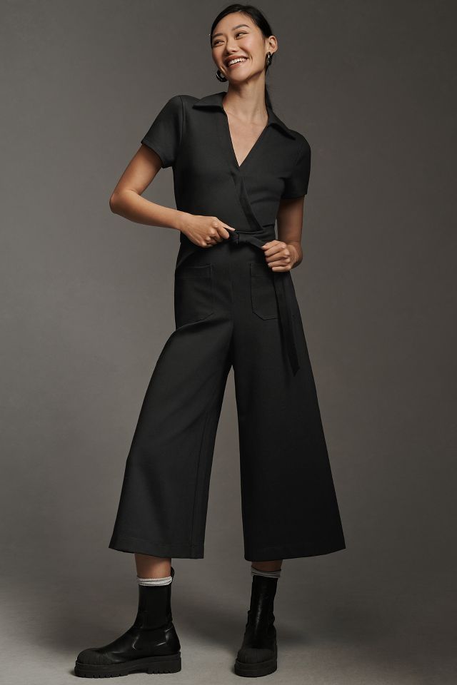 Maeve Faux Wrap Culotte Jumpsuit  Anthropologie Japan - Women's