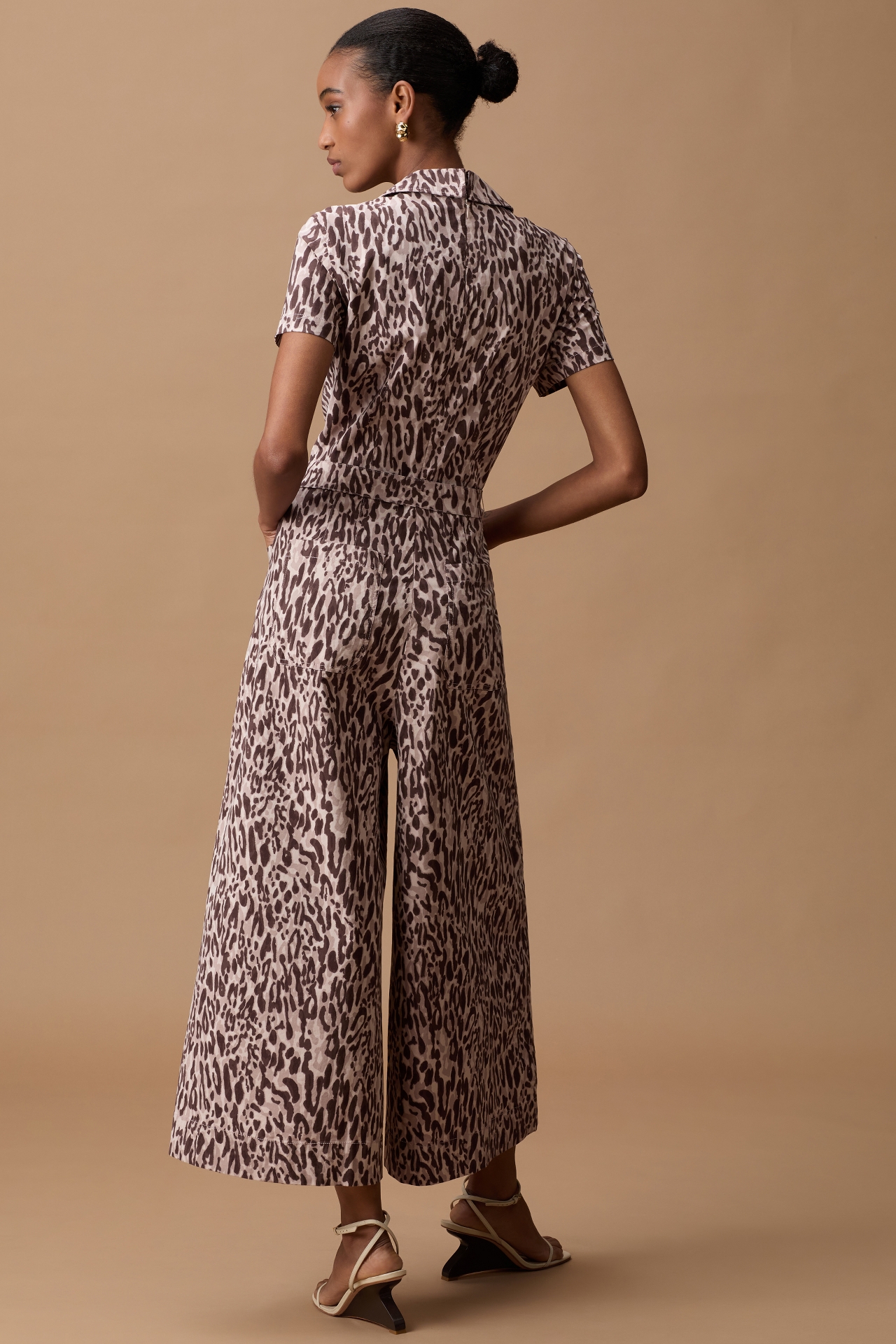 The Colette Wrap Jumpsuit by Maeve: Printed Linen Edition