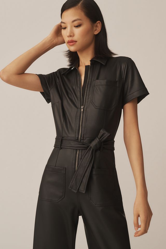 The Colette Weekend Jumpsuit by Maeve: Faux-Leather Edition #3