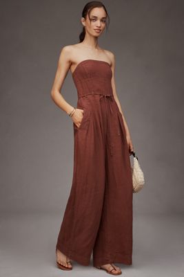 Tia Strapless Smock Jumpsuit