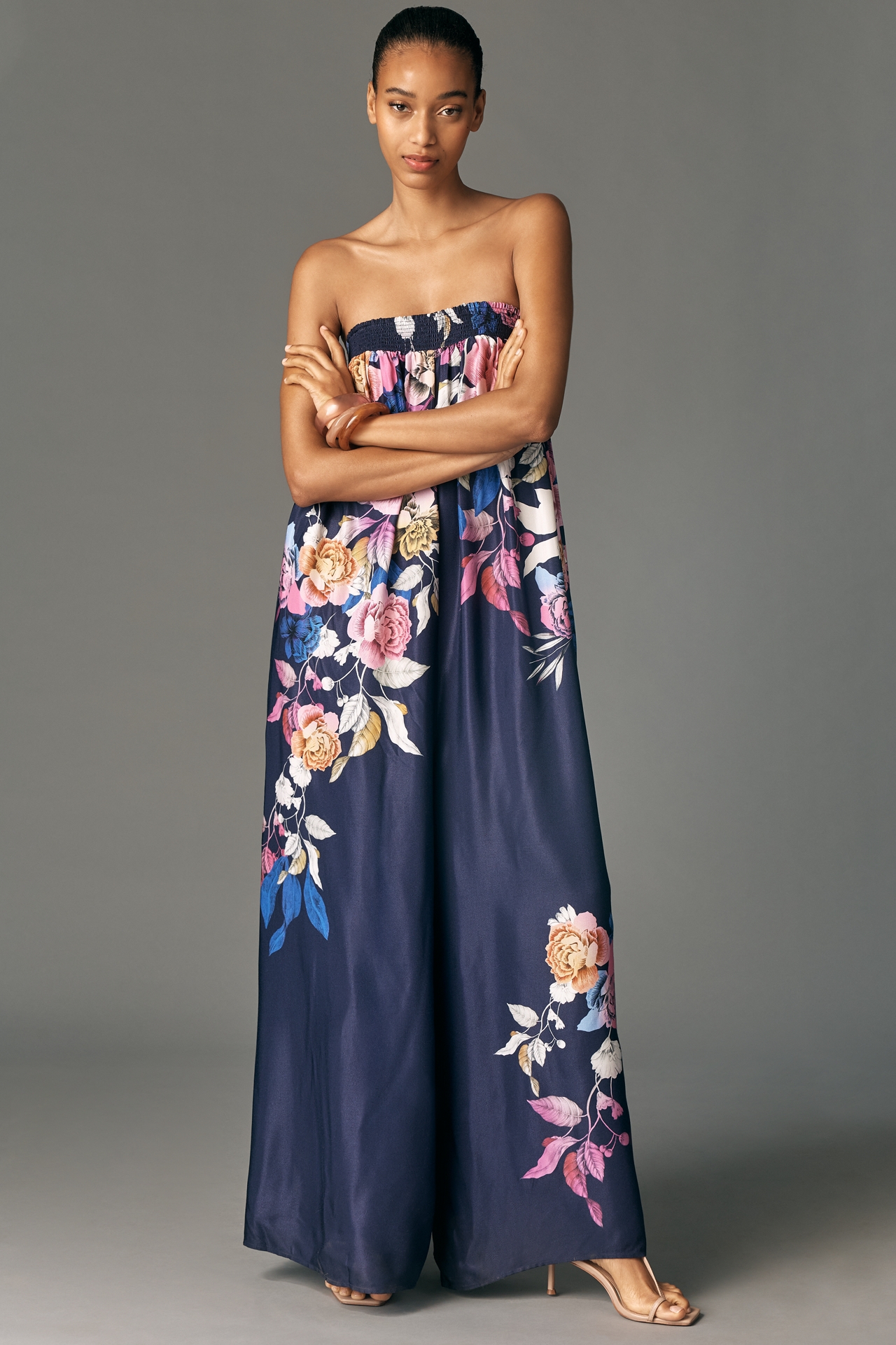 Maeve Printed Fluid Wide-Leg Jumpsuit