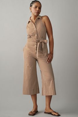 Hannah Lynn Cotton Eyelet Halter Jumpsuit | Anthropologie