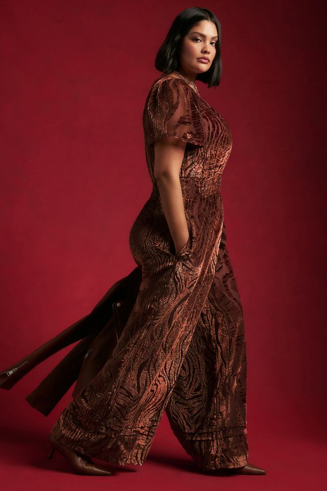 The Somerset Jumpsuit: Velvet Burnout Edition | Anthropologie