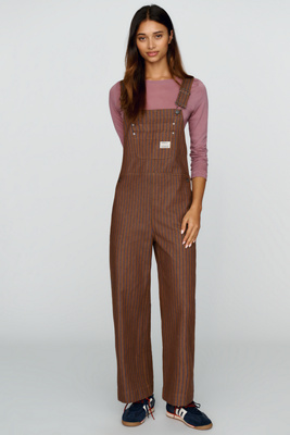 Thinking Mu Albin 100% Cotton Striped Overalls | Anthropologie