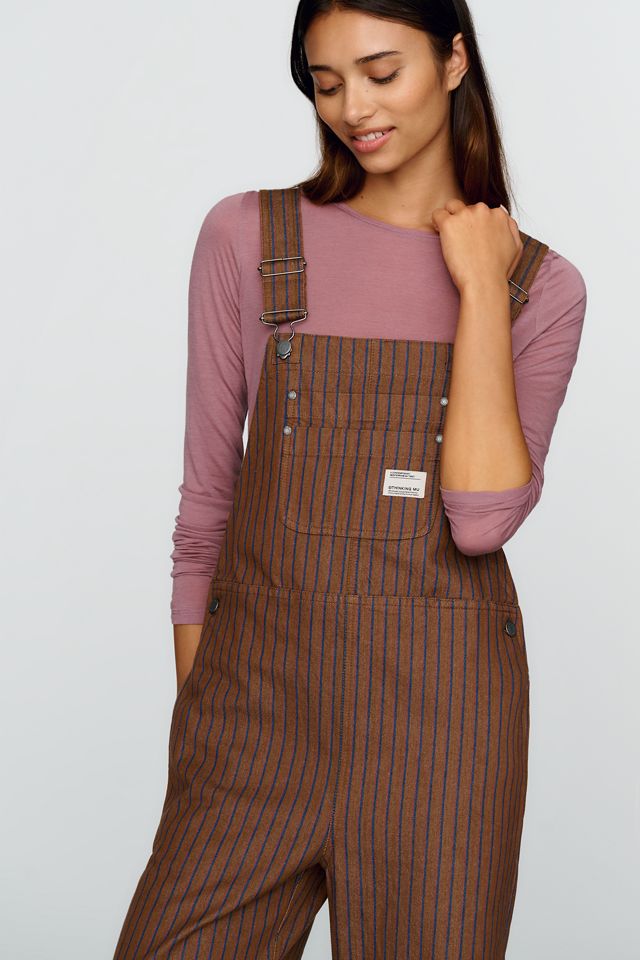 Thinking Mu Albin 100% Cotton Striped Overalls #1