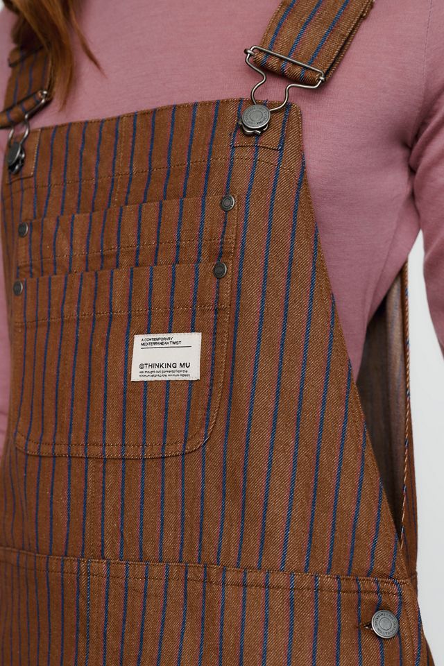 Thinking Mu Albin 100% Cotton Striped Overalls #3