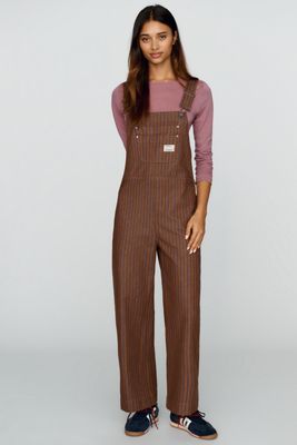 Thinking Mu Albin 100% Cotton Striped Overalls