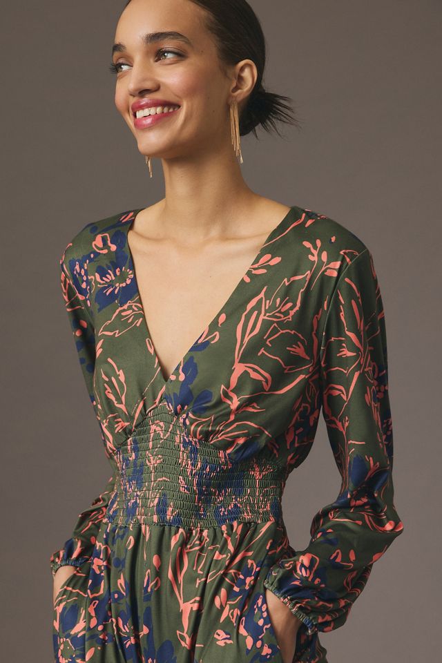 Hutch V-Neck Smocked-Waist Jumpsuit #2