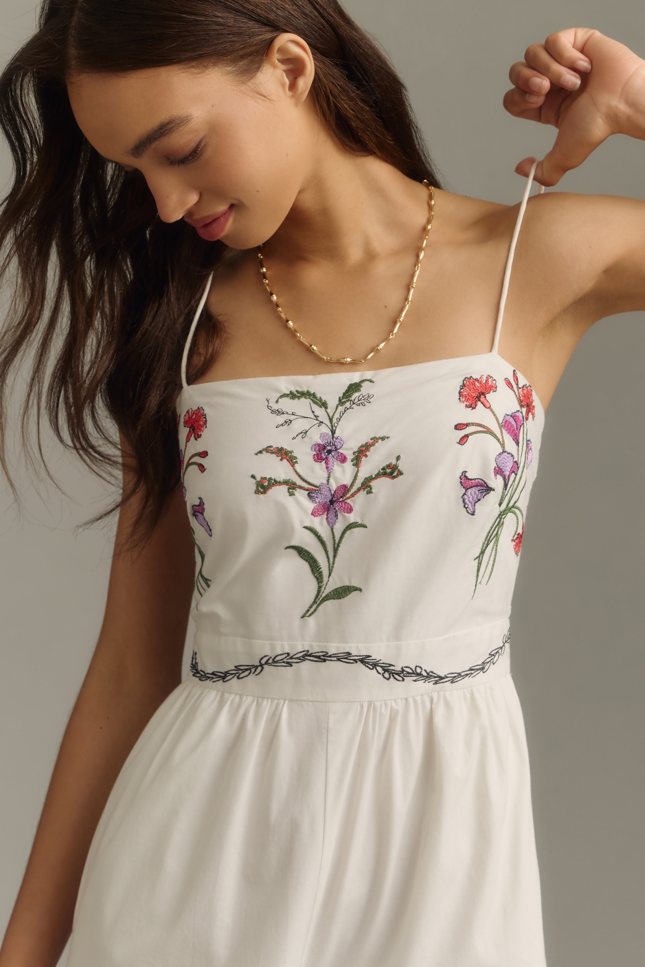 Hutch Floral Embroidered Tiered Jumpsuit