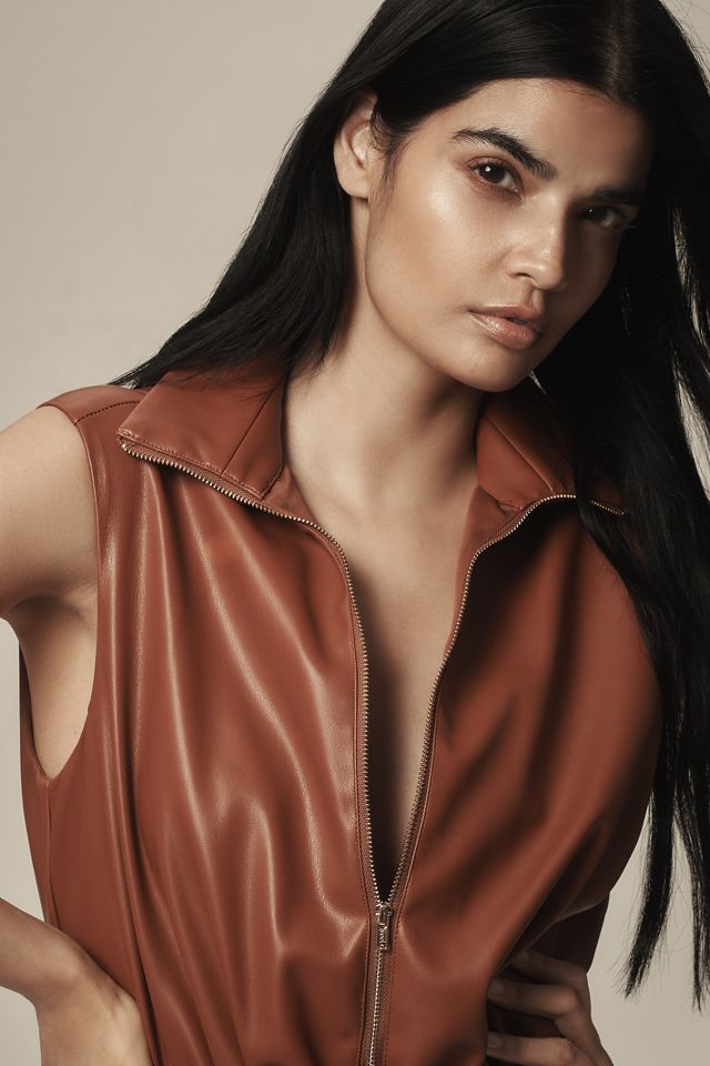 
Hutch Faux-Leather Utility Jumpsuit #3