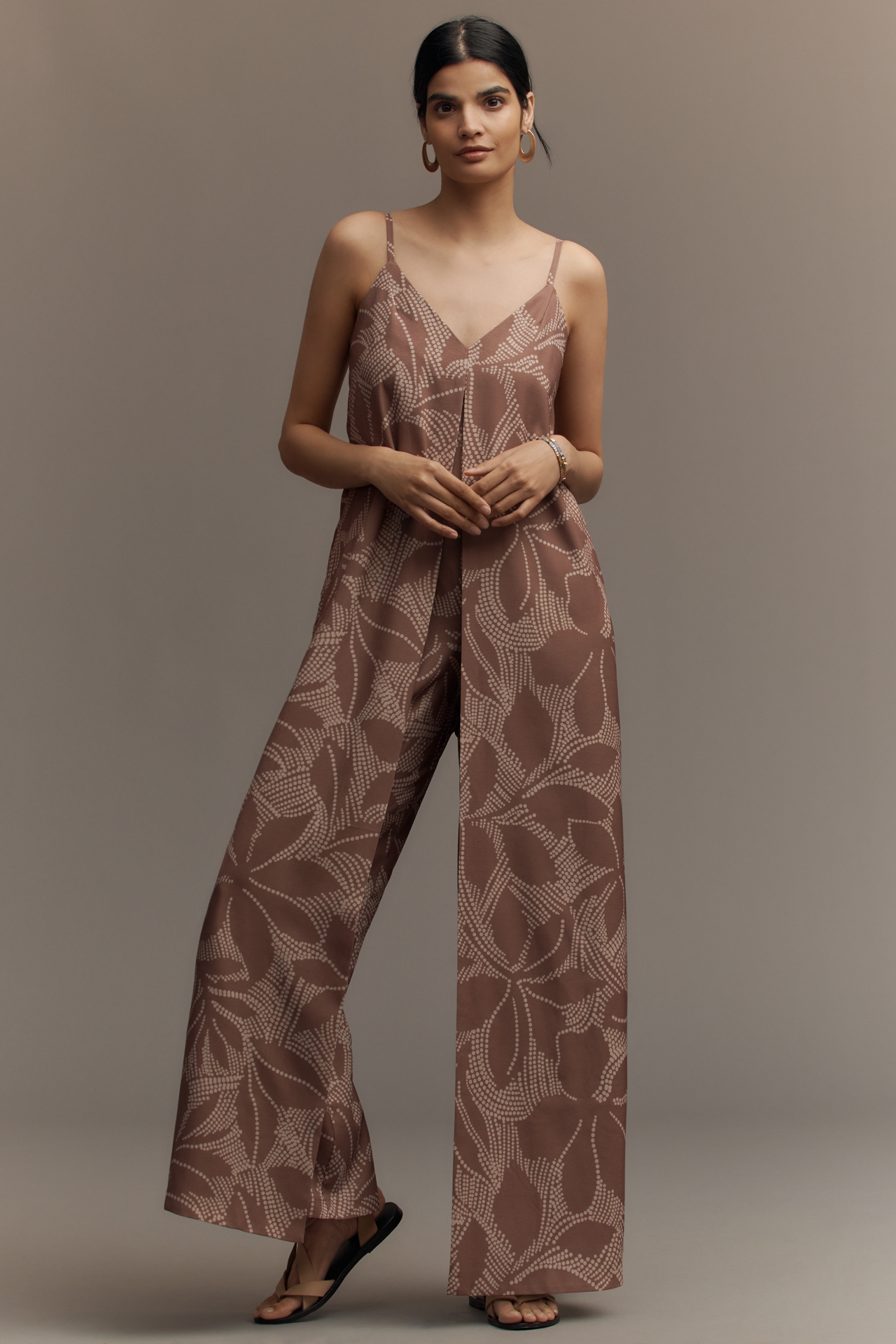 Hutch Sleeveless V-Neck Waistless Wide-Leg Jumpsuit