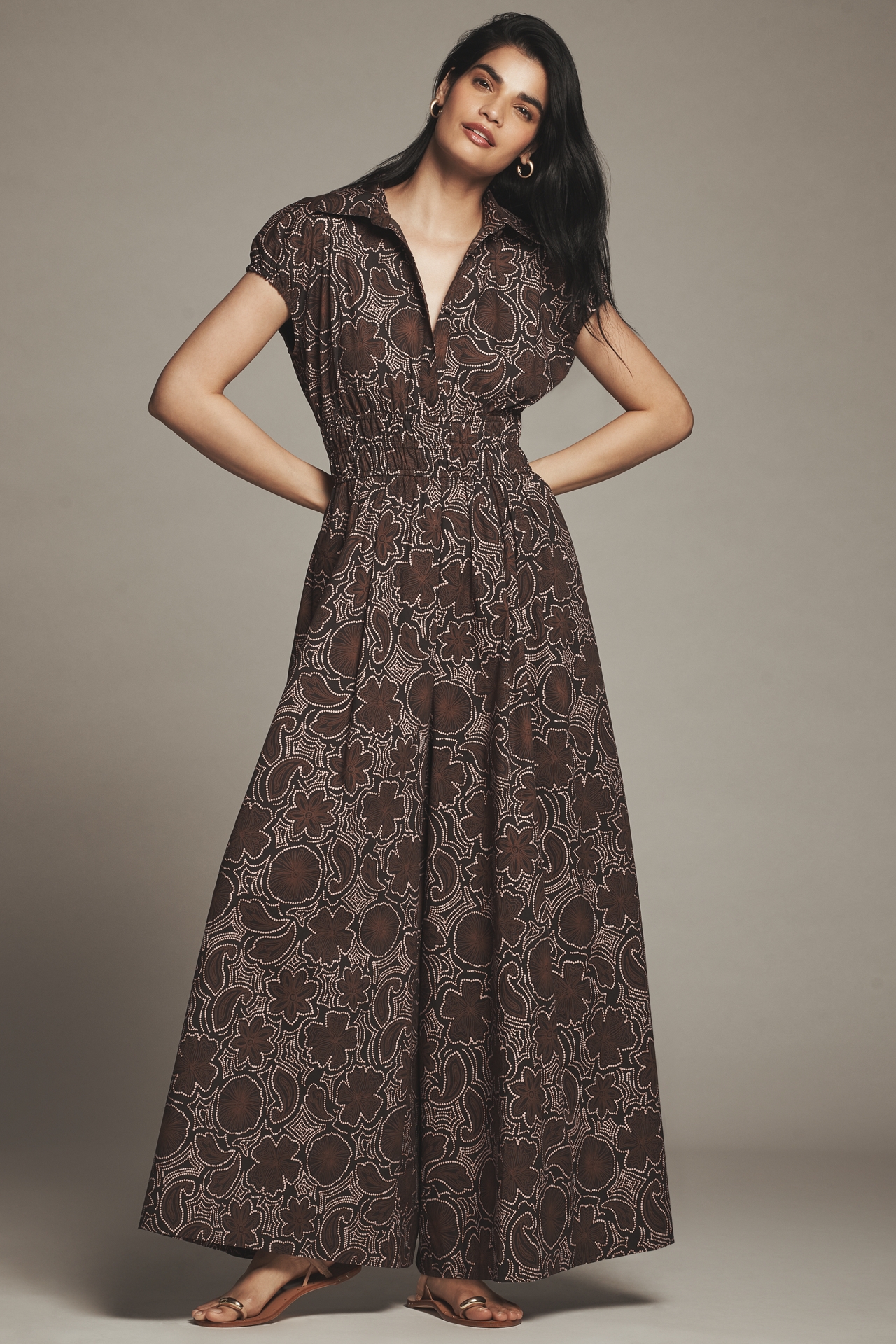 Hutch Sawyer Short-Sleeve Wide-Leg Jumpsuit