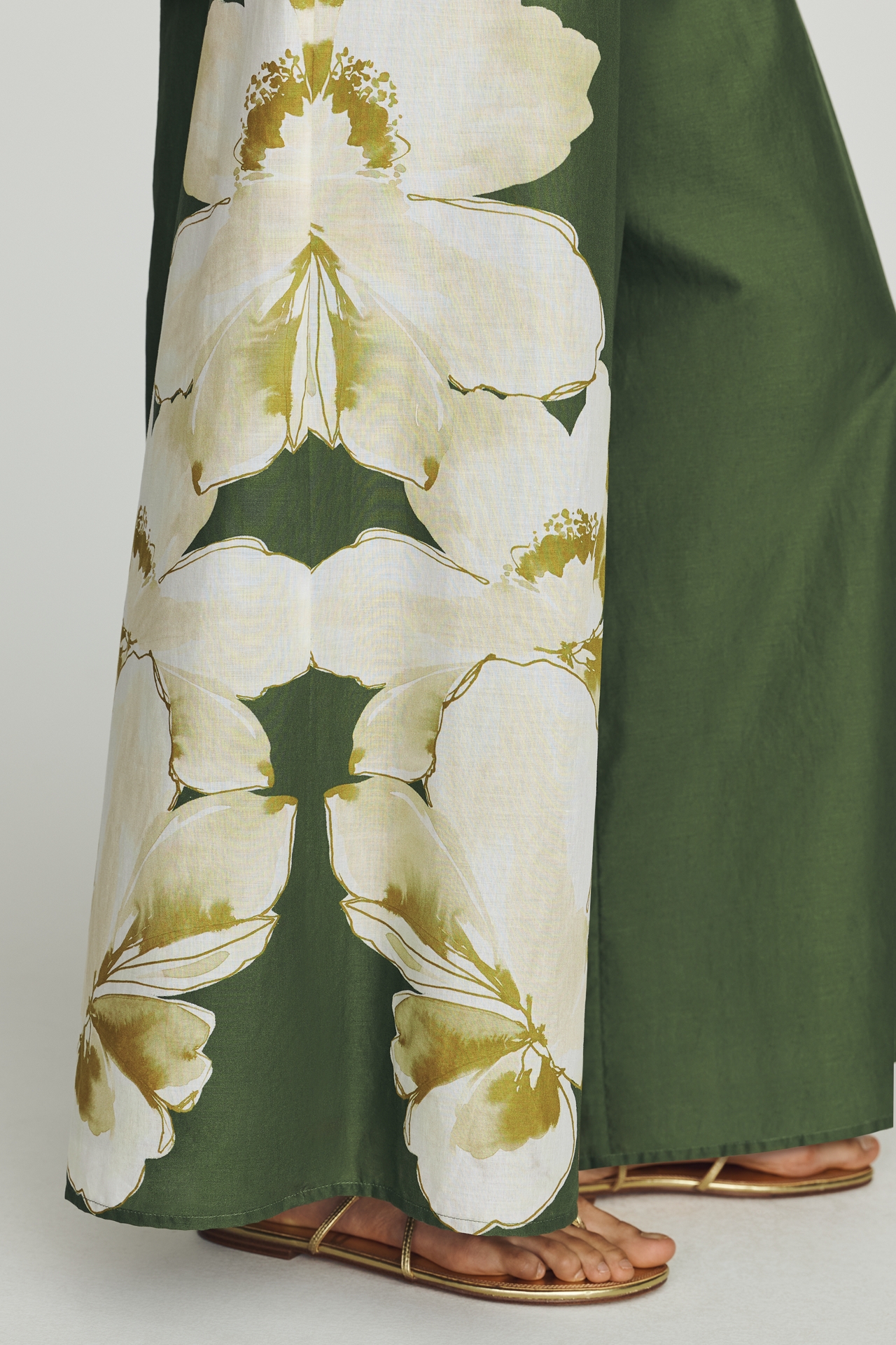 Hutch Cotton One-Shoulder Palm Jumpsuit