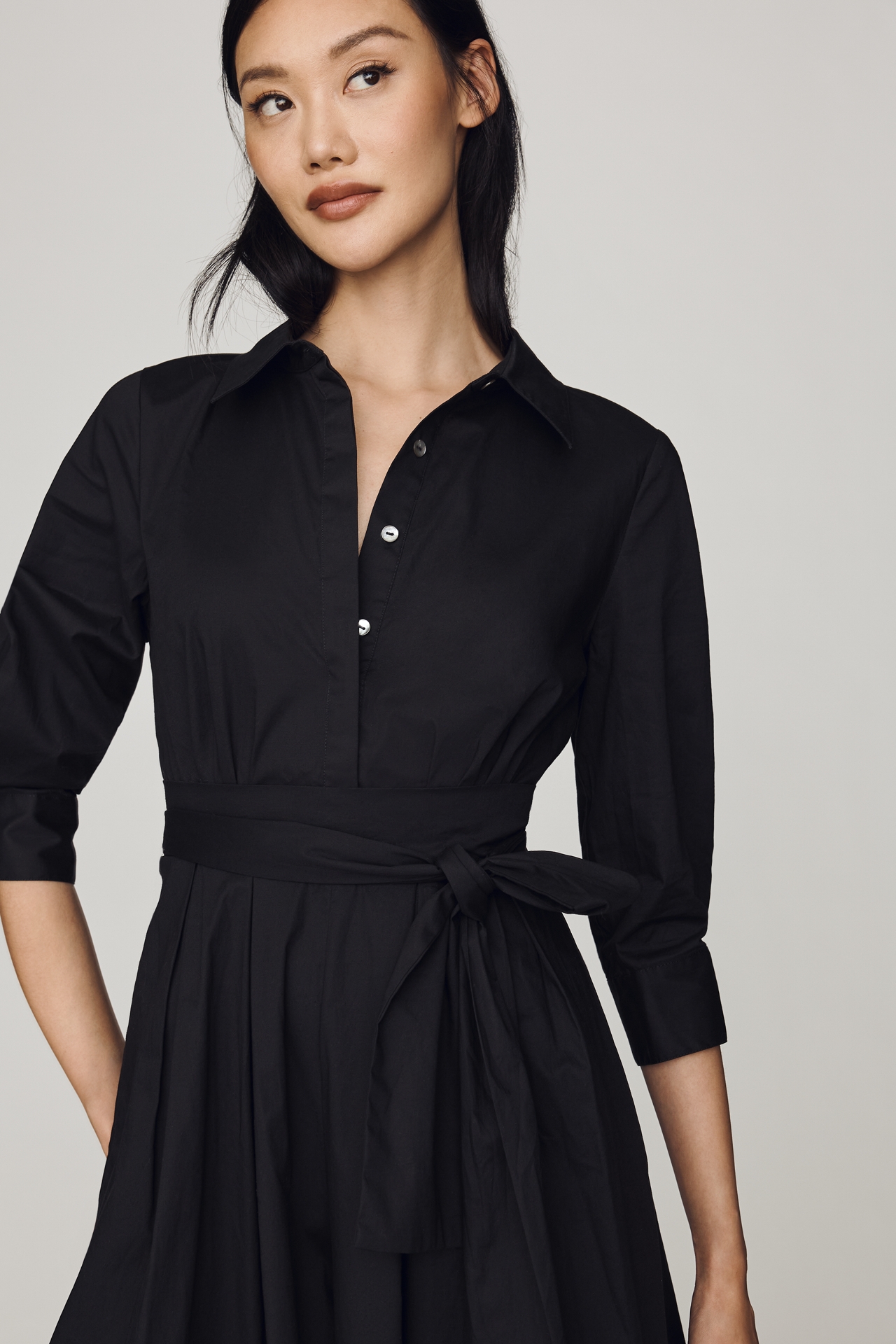 Hutch Poplin Shirt Tie-Waist Jumpsuit