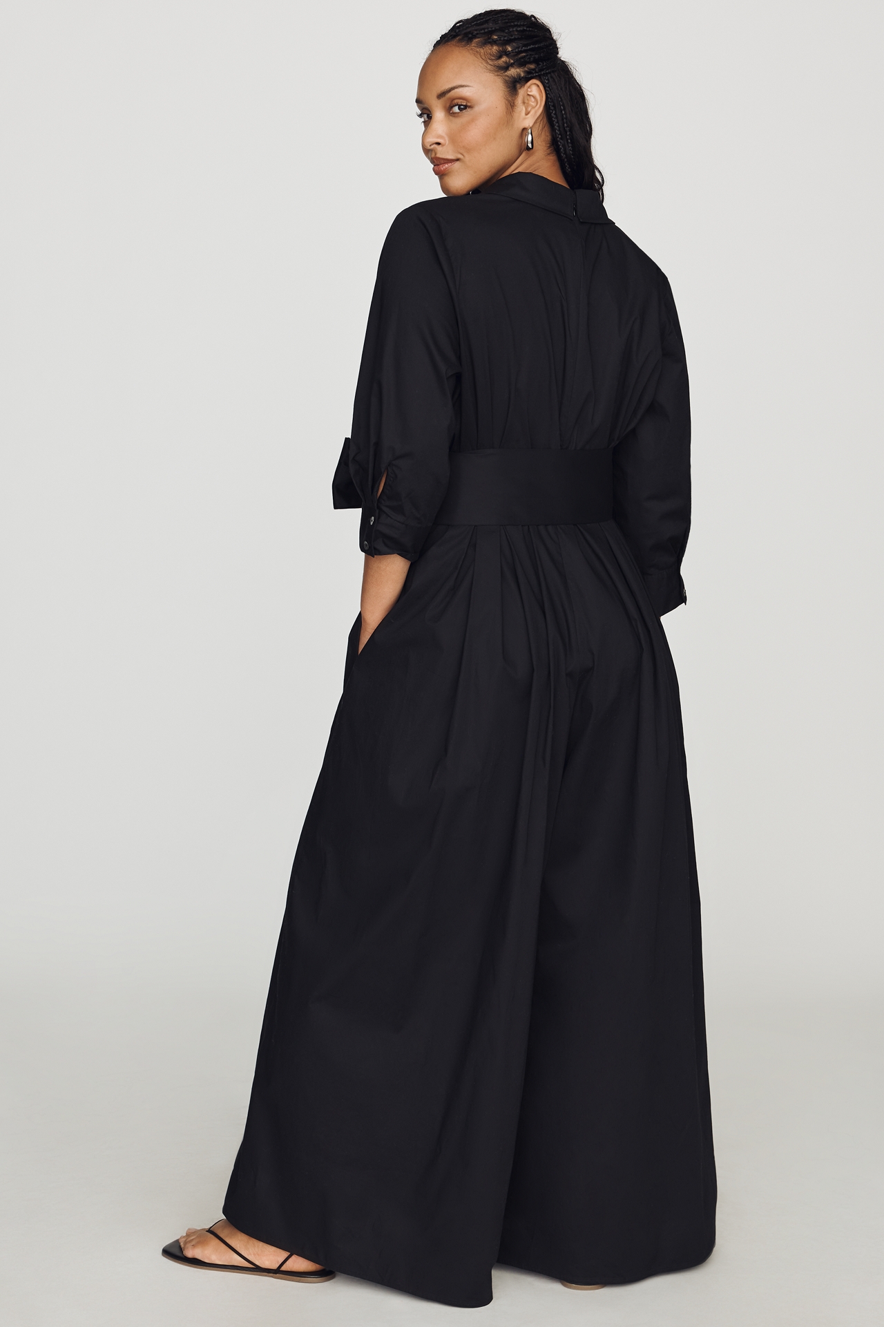 Hutch Poplin Shirt Tie-Waist Jumpsuit