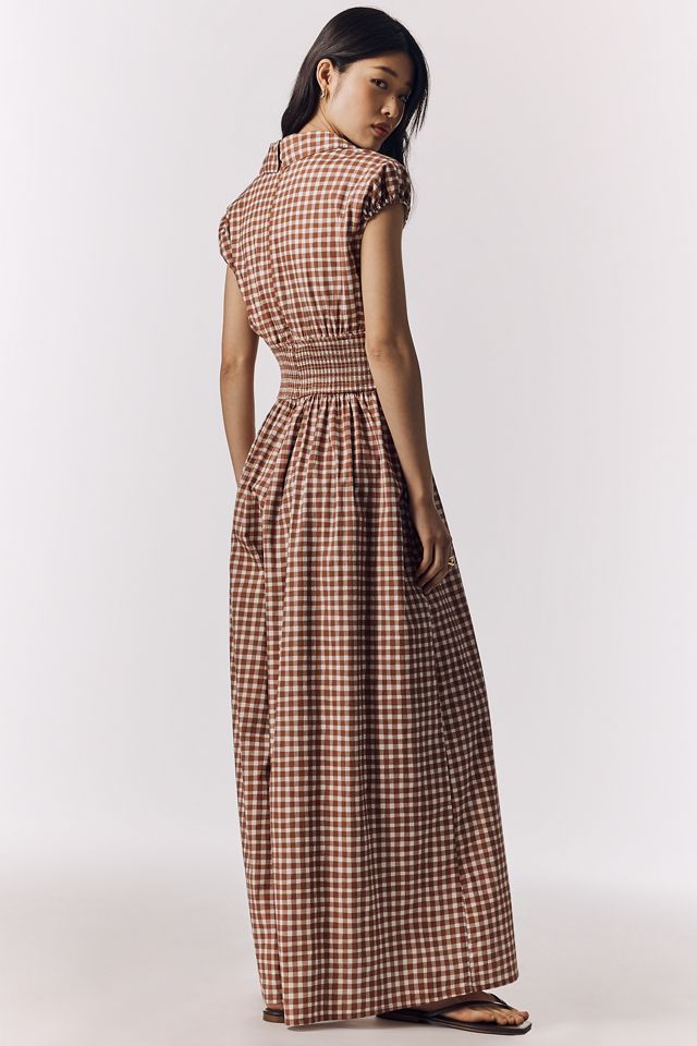 Hutch Gingham Basque-Waist Jumpsuit  #2